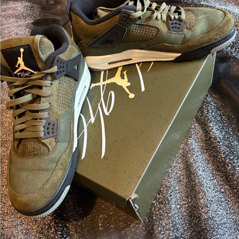 Air Jordan Olive Green 4s